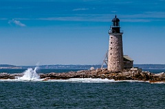 Halfway Rock Light in Northern Casco Bay in Maine